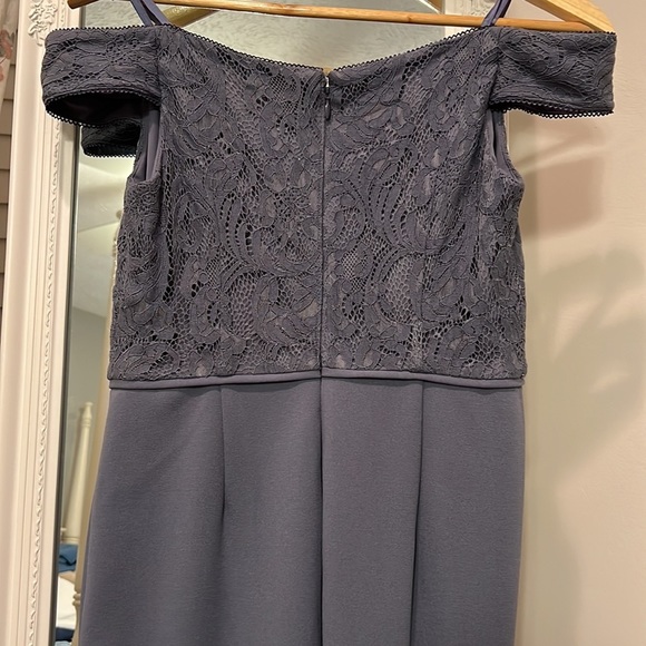 001 Gorgeous Adrianna Papell Blue Gown formal prom - Picture 6 of 8